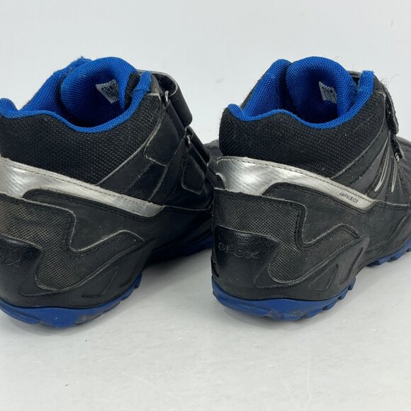 Geox Respira Kids Boots Size 2 Gray Round Toe Ankle Hook & Loop Flat Heel - Picture 4 of 6